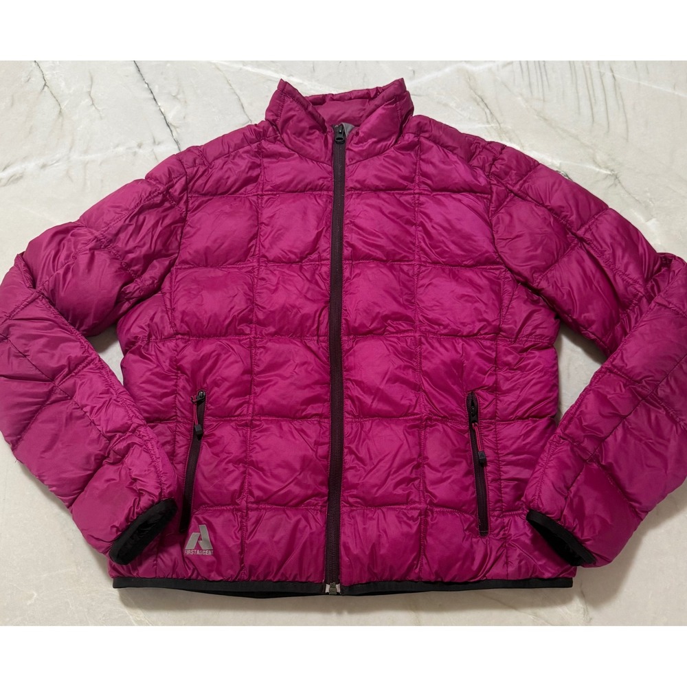 Eddie Bauer First Ascent EB800 Fill Power Down Puffer Jacket Womens Pink Magenta